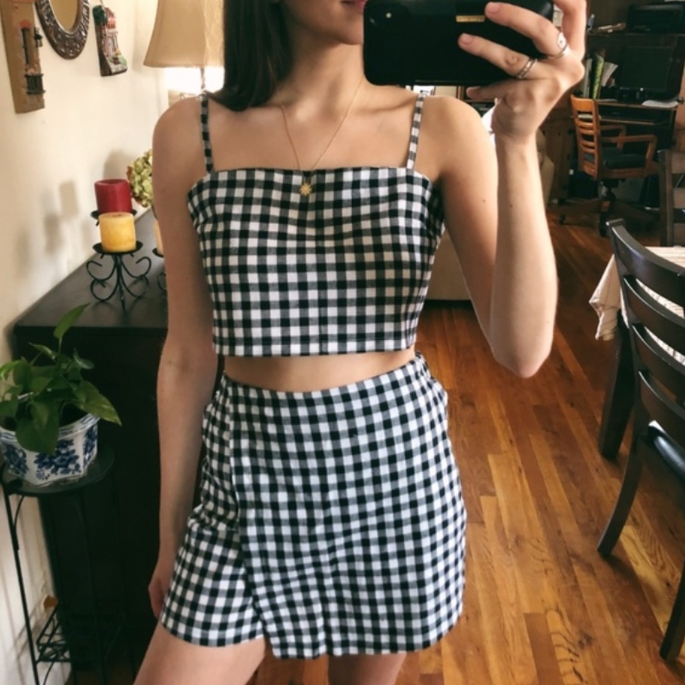 RESTOCKED New Co Ord Checked Gingham Shorts &Top